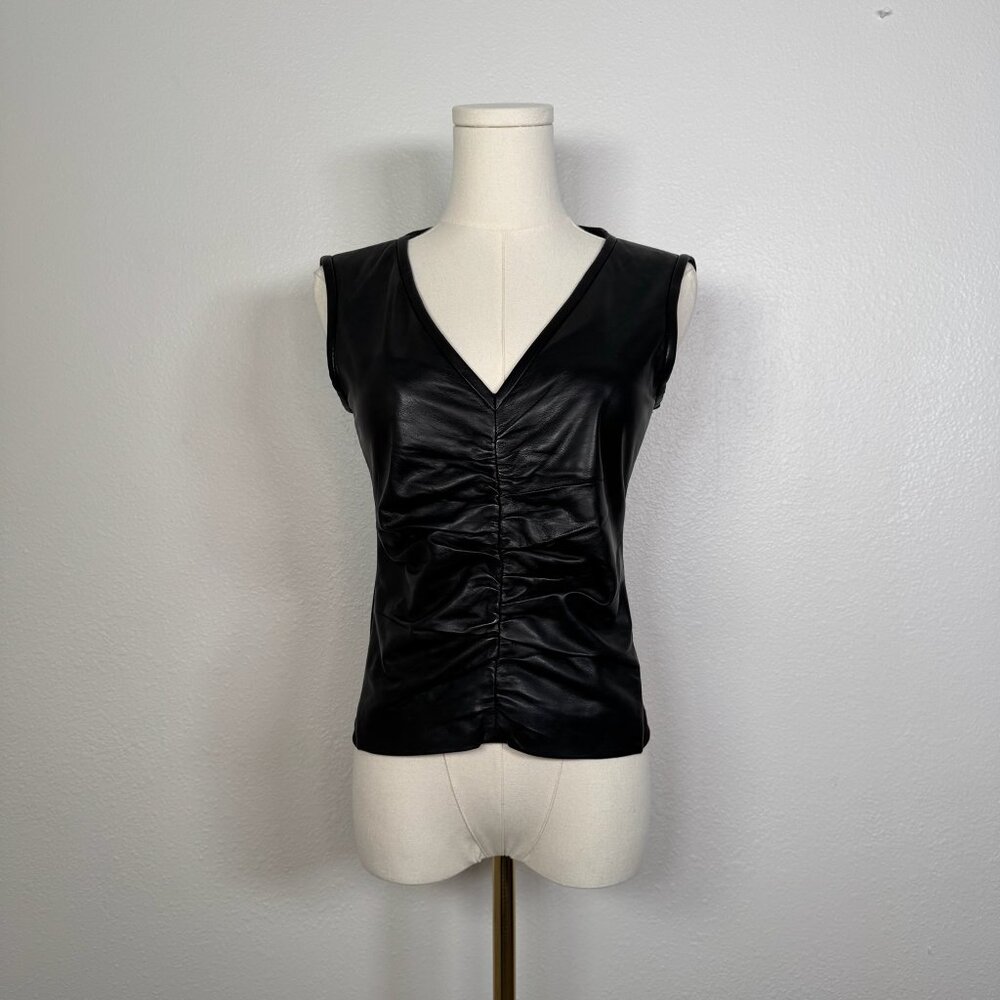 Lamarque Black Leather Tank - Size XS